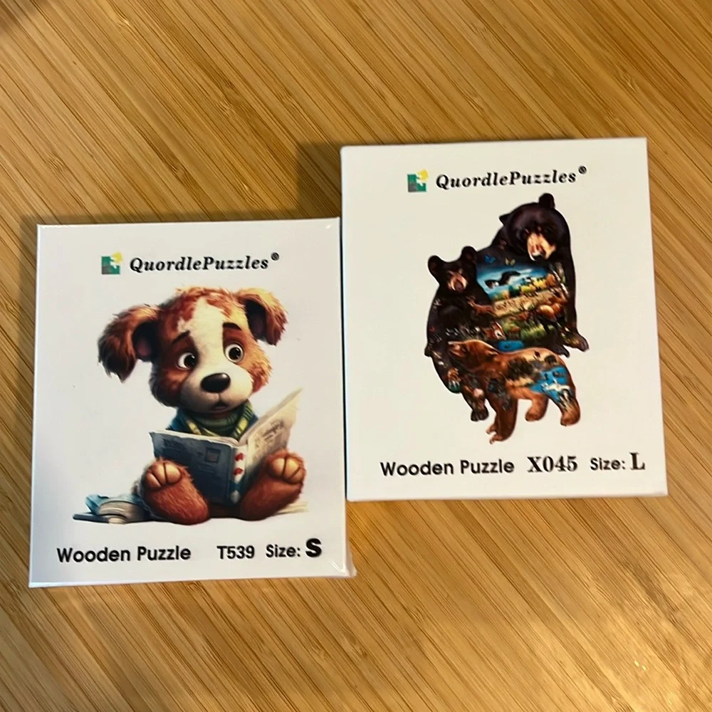 Wooden Puzzles - set of 2 - Picture 1 of 2
